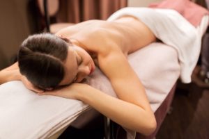woman about to get a massage